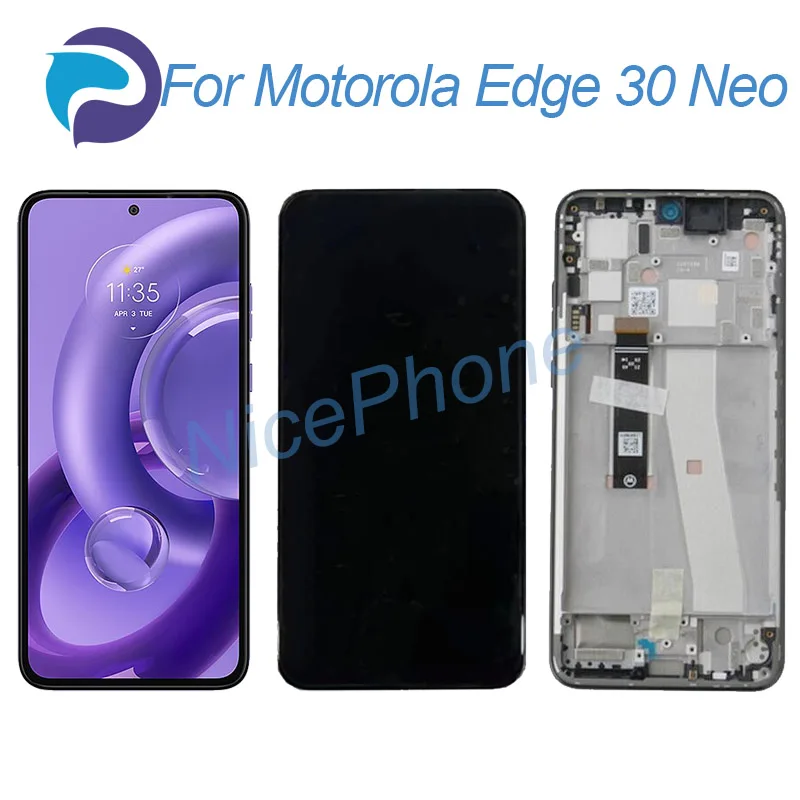 สำหรับ Motorola EDGE 30 NEO หน้าจอ LCD + จอแสดงผลดิจิตอลแบบสัมผัส2400*1080สำหรับ Moto EDGE 30จอแสดงผล LCD NEO