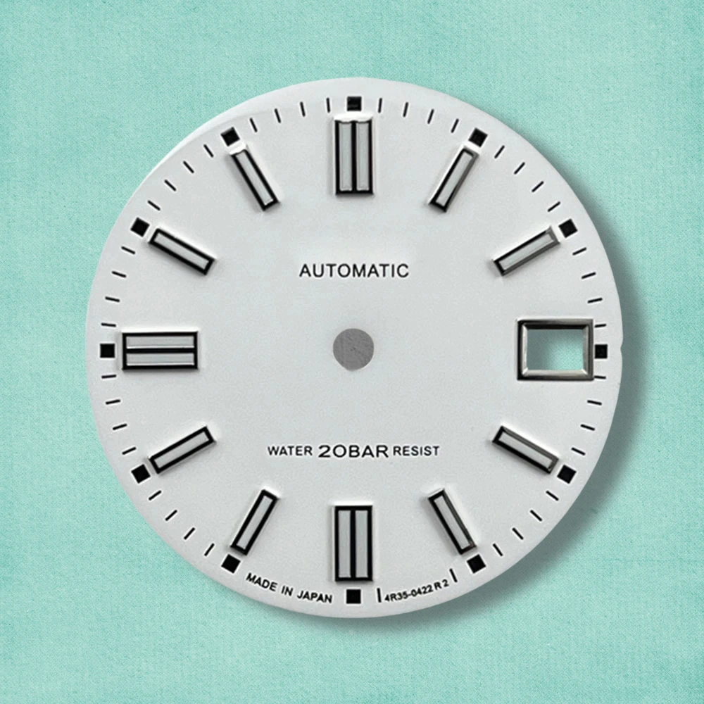 28.5 مللي متر S شعار NH35 الطلب ماتي الطلب صالح NH35 حركة C3 قوي الأخضر مضيئة يوم فقط NH35 ساعة تعديل الملحقات