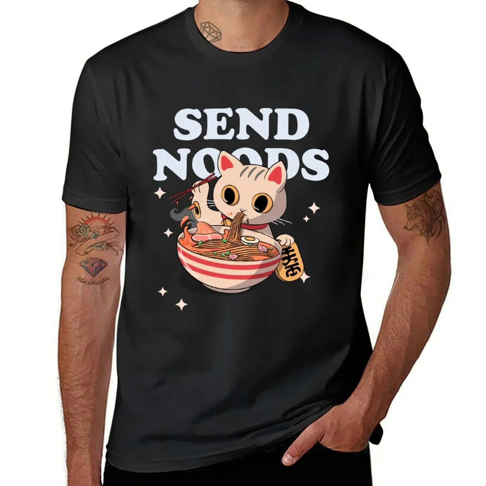 send noods retro T-Shirt summer tops sublime men clothing