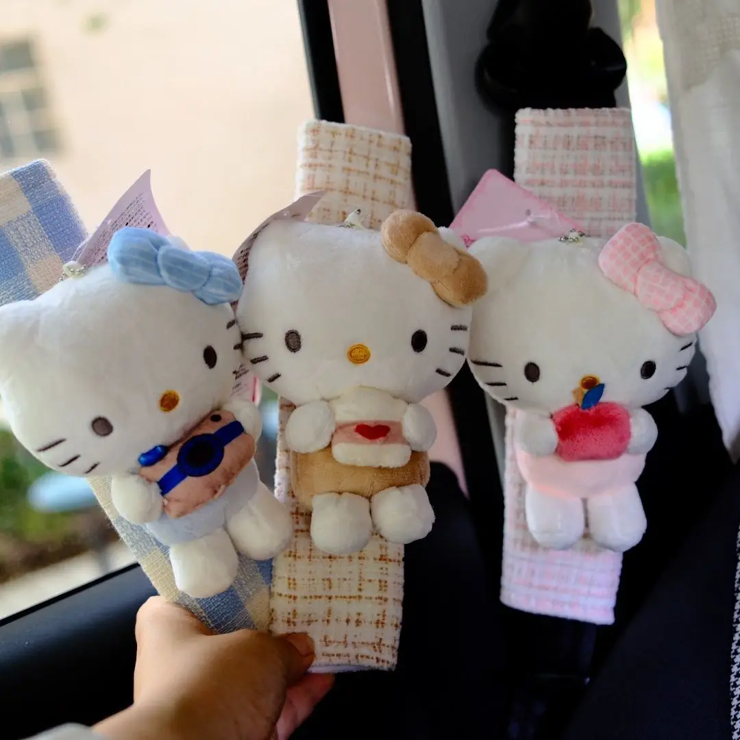 

Hello Kitty Cartoon Car Seat Belt Cover Auto Seat Belt Shoulder Protector Pad Car Interior Accessories