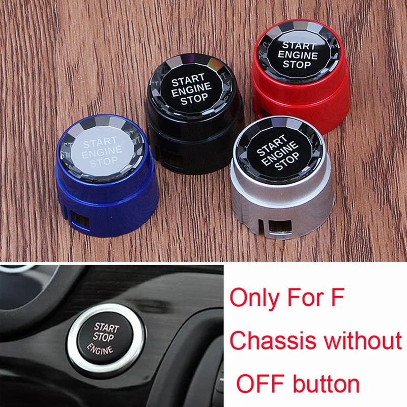 Car Buttons Switch Engine Start Stop Trim Crystal Replacements for BMW F Chassis F30 / F10 T1 Interior Mouldings Silver