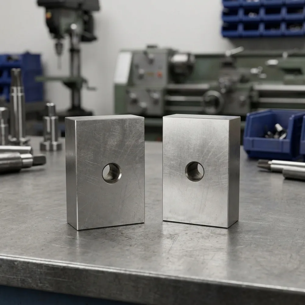 1x2x3 Inch Ground Steel Blocks with 1/2 Inch Hole Matched Pair for Positioning in Manufacturing and Prototyping