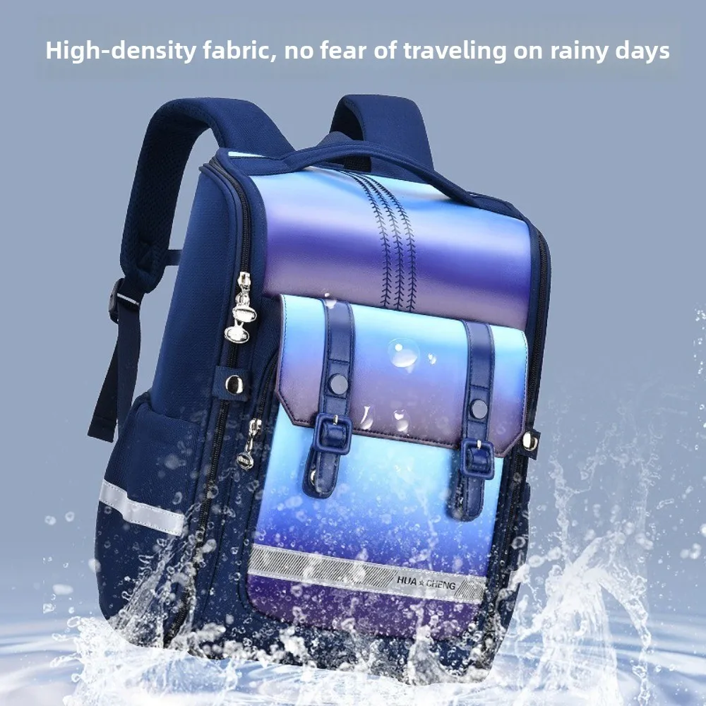 Stylish Large Capacity Students Backpack Spinal Protection British Style Backpack Waterproof Student School Bag Primary School