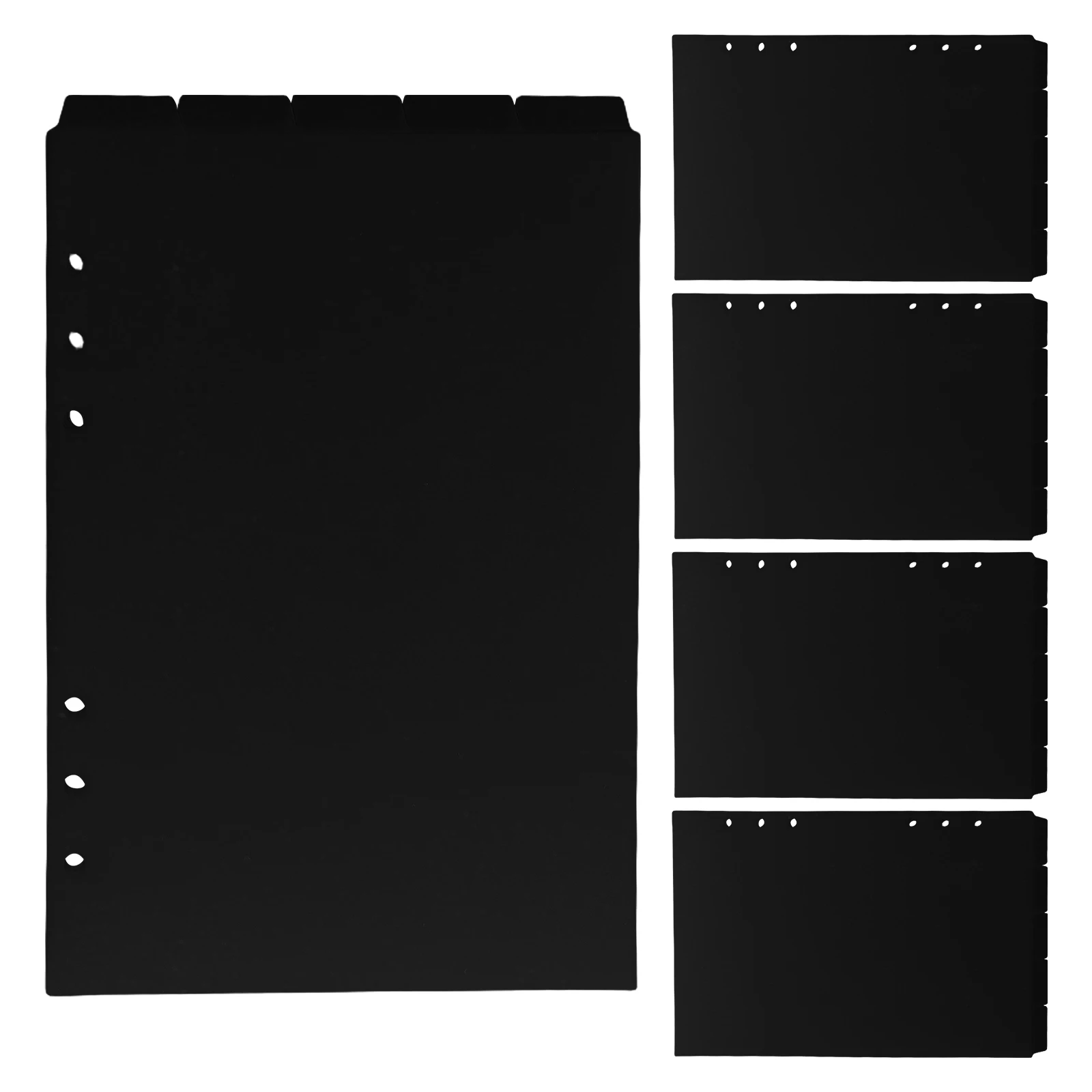 

25pcs A5 Binder Dividers Pp Material Removable Tabs Index Sheets Office Lightweight Organization Plastic