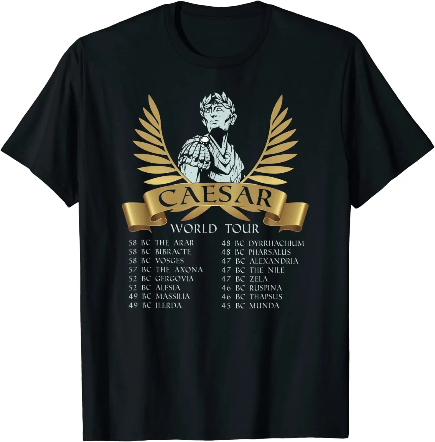 Ancient Rome - Gaius Julius Caesar World Tour Men T-Shirt Short Sleeve Casual Cotton O-Neck Summer Harajuku Shirt