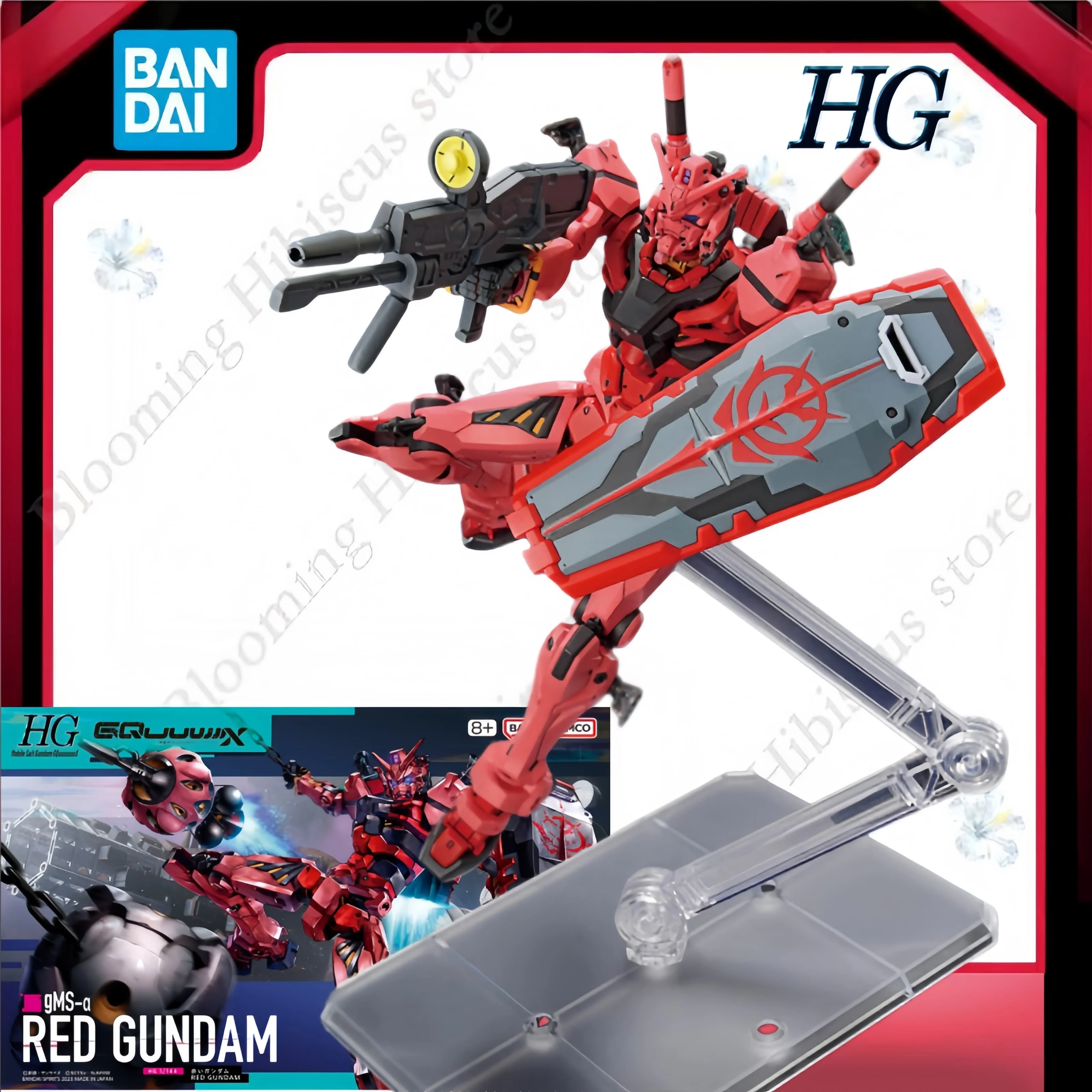 

Японская аниме-фигурка Bandai Gundam Original Action Figure HG 1/144 gMS-α Red Gundam - Gundam GQuuuuuuX, пластиковый конструктор, в наличии
