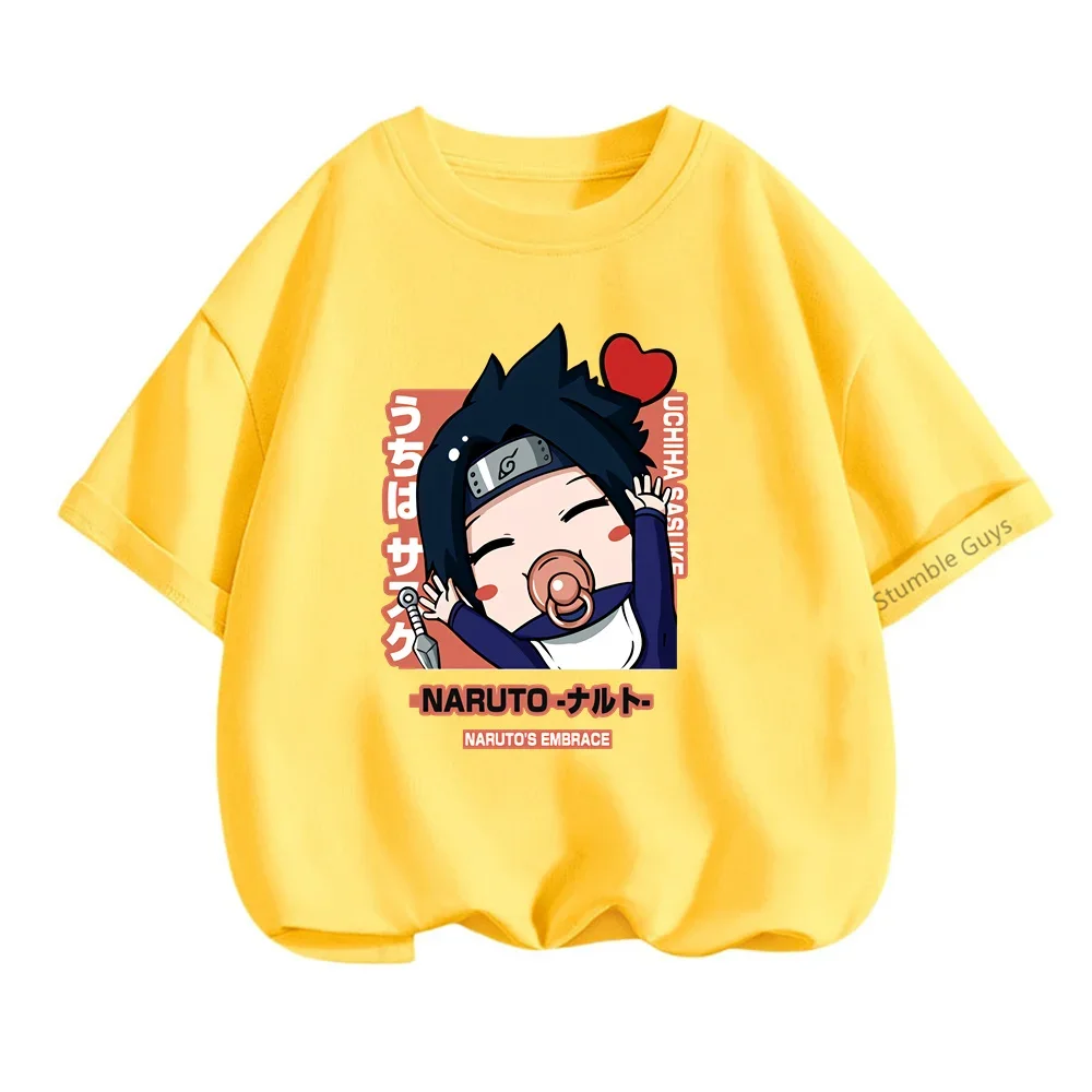 Fashion Children T-shirt Narutos Boy Girl Yuzhi Bo Sasuke 3D Printing Cartoon Children's Clothing Casual Sonic Graphic Tshirt