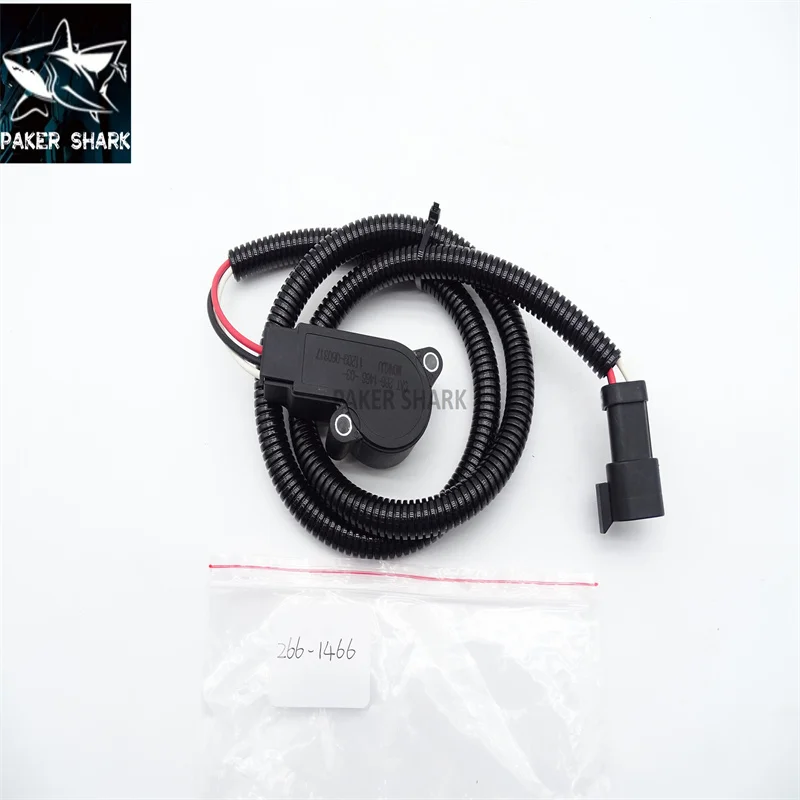 For CAT Angle Sensor C7 C10 C12 C13 3406E Throttle Position Sensor Angle Sensor with Plug Excavator Parts 266-1466 2661466