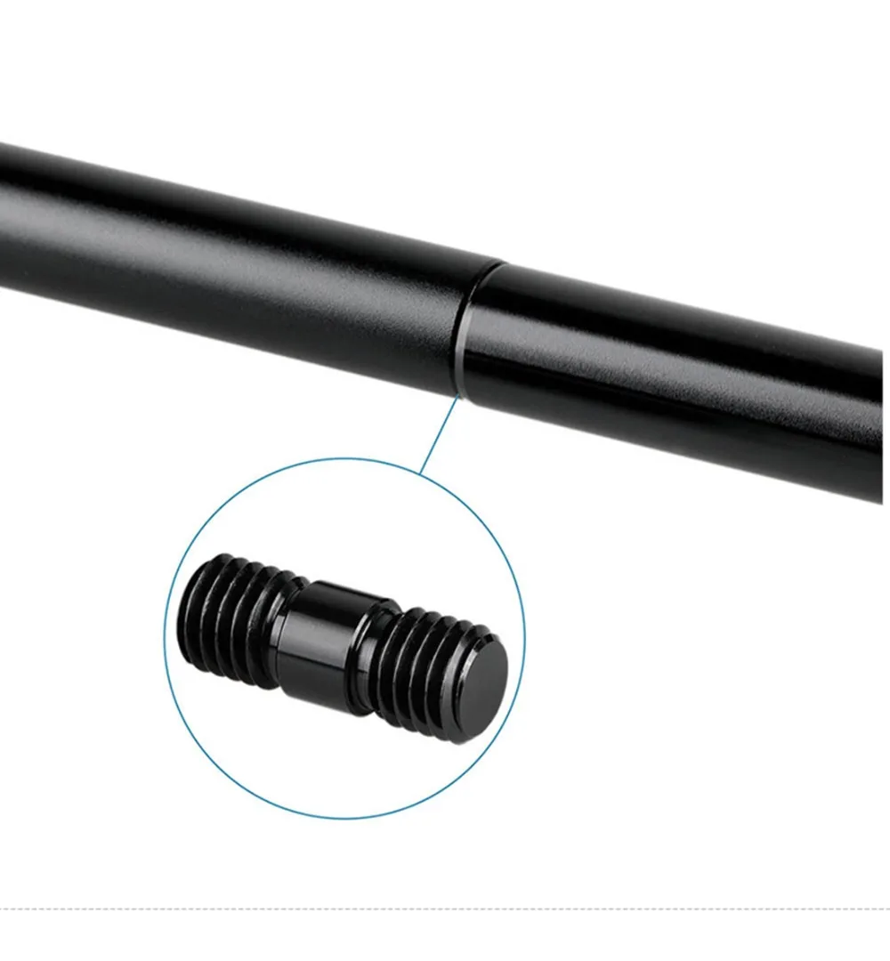 2x BGNing Aluminium M12 Gewinde Stange Verlängerung Stecker Schwarz für 15mm Schiene Folgen Fokus Support System SLR DSLR Kameras zubehör – Detail 2