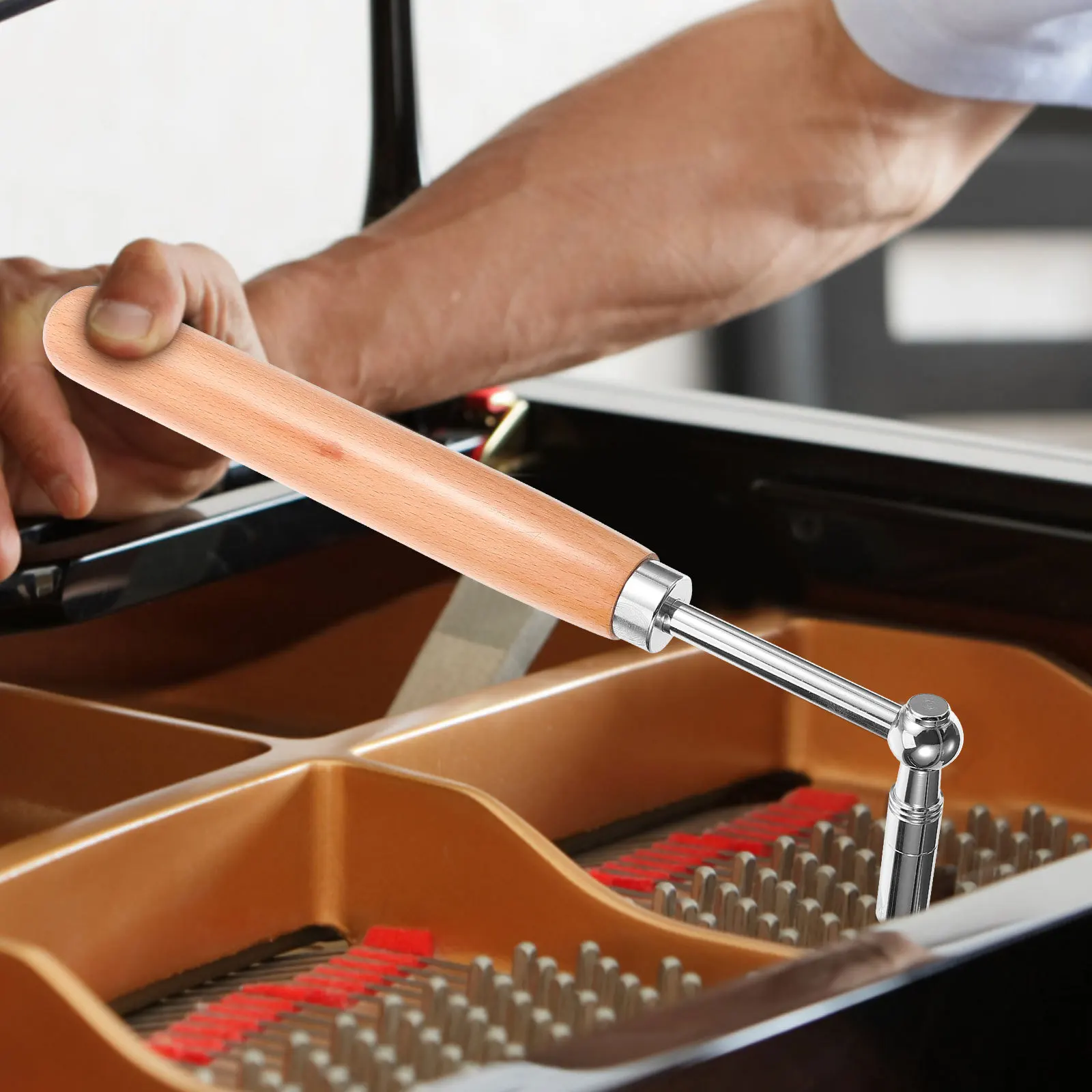 

Piano Tuning Wrench Fine Rod Spanner Tool Professional Repair Accessory High Efficient Tone Adjustment Instrument