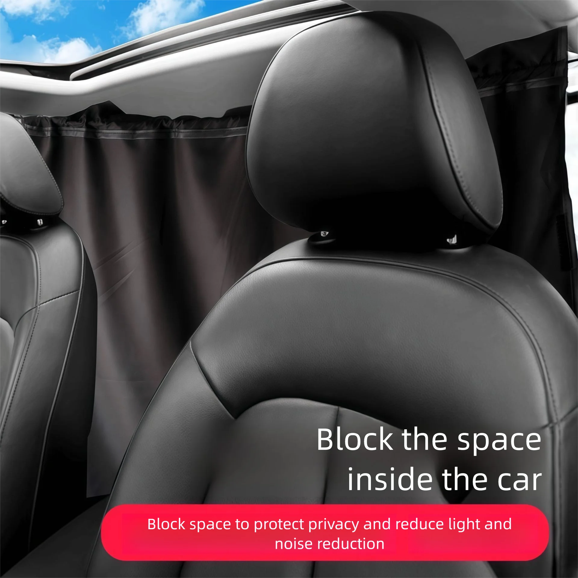 Cortina divisoria para automóvil, protección solar, aislamiento térmico, cortina opaca portátil, cortina de fila trasera para vehículos