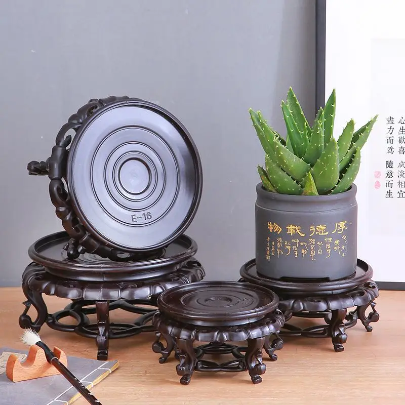 2024 Creative Flower Pot Tray Plastic Round/Square Thickened Base Green Plant Potting Square Base Home Decorative OrnamentsLF358