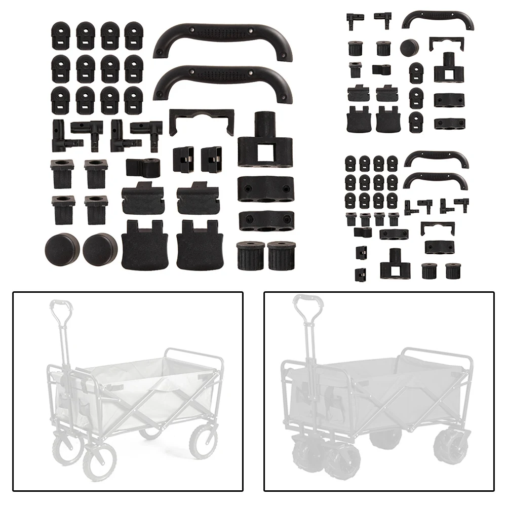 

Compact Design Camping Accessories Camping Wagon Repair Kit Foldable Wagon Parts Foldable Front And Rear Full Set