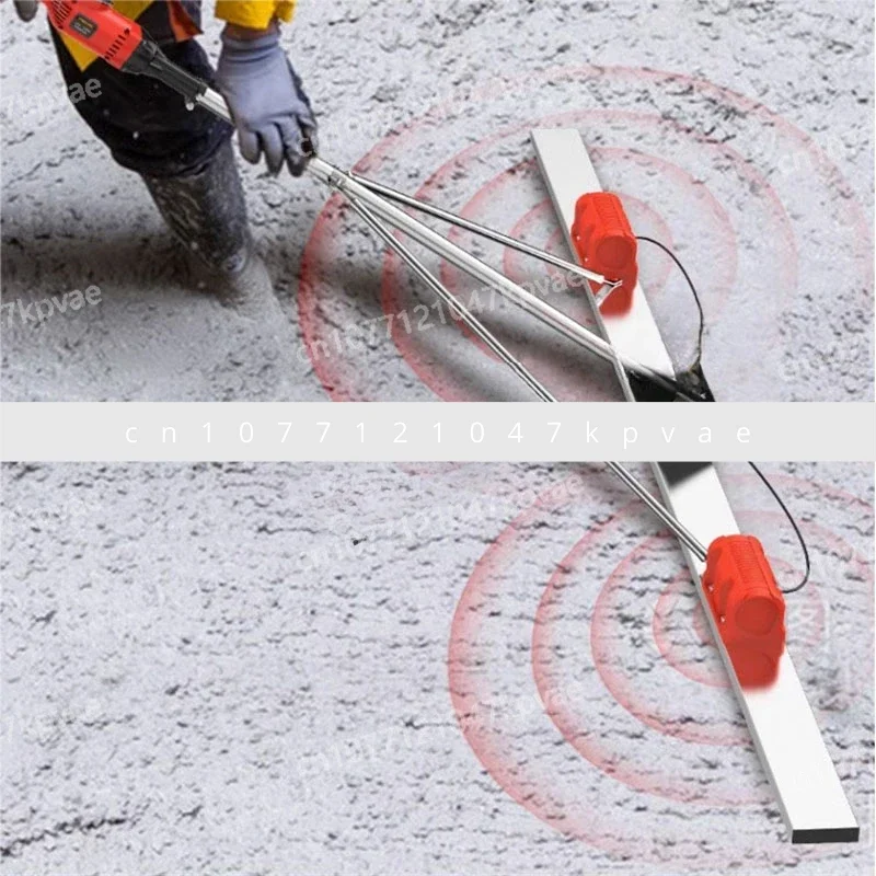 Stainless Steel Cement Pavement Leveling Machine, Large Capacity Lithium Vibration Leveling Ruler, Concrete Pile