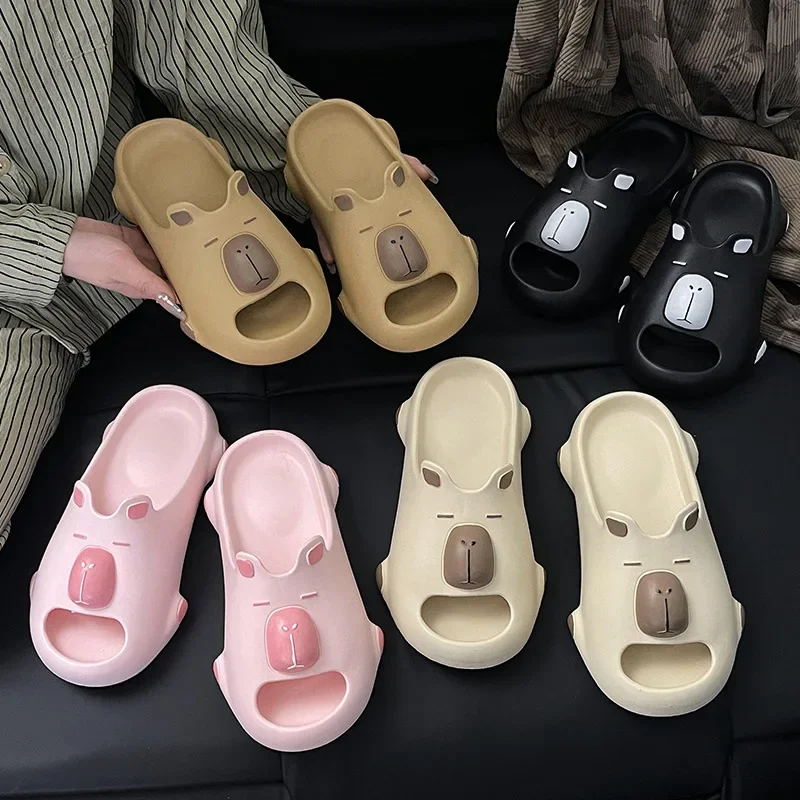 Kapibala Capybara EVA Slippers Lightweight Breathable Easy To Rinse Cartoon Birkenstocks Warm Comfortable Home Shoes Couple Gift