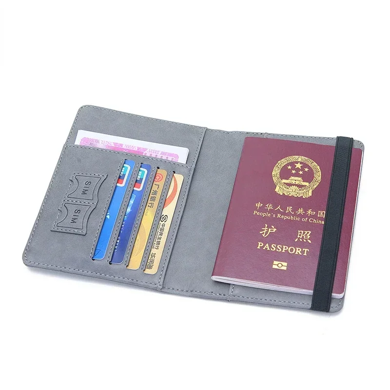 Men Women Travel Passport Holder Wallet PU Leather Business Credit Card ID Card Documents Passport Cover Bag Passport Wallets