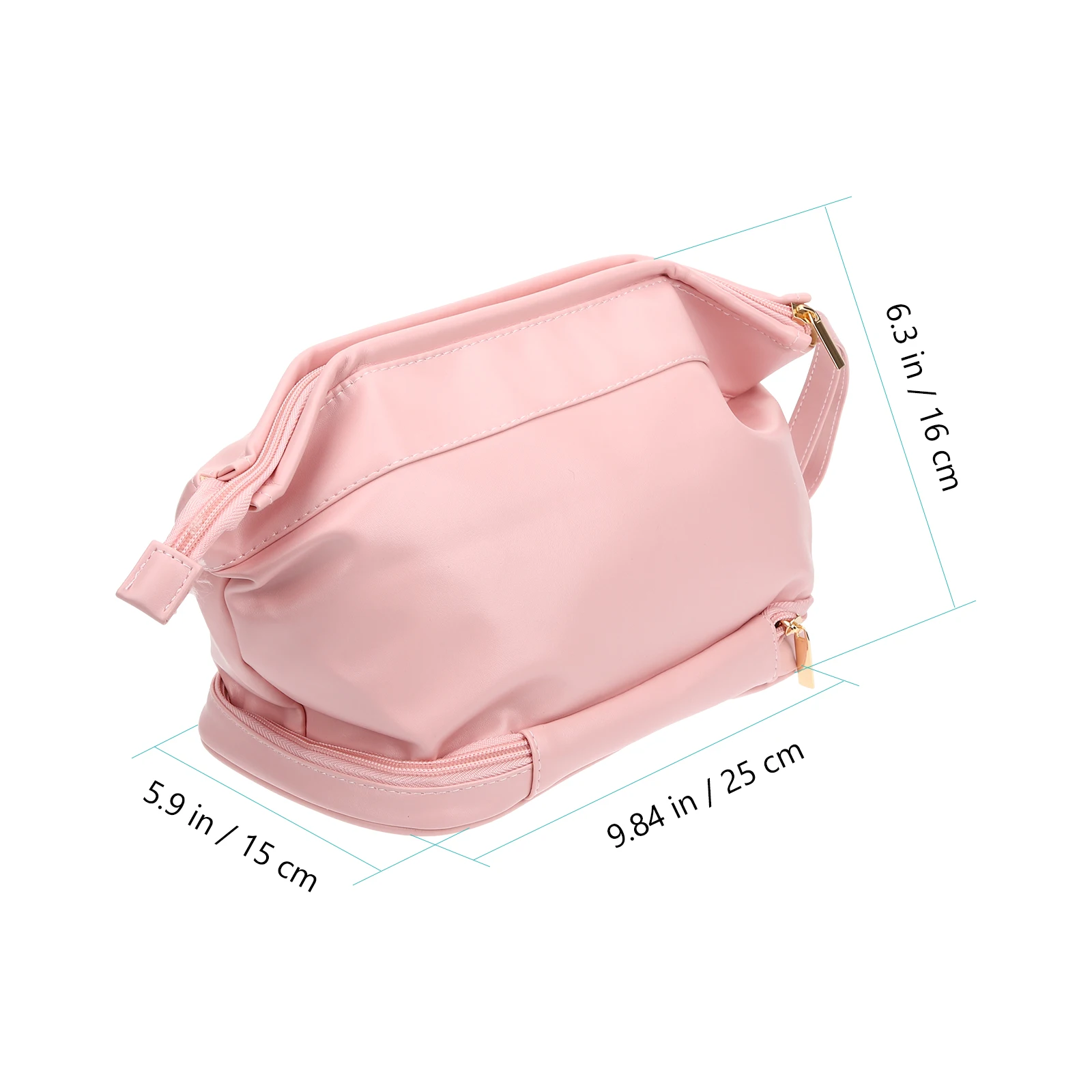 

Premium Makeup Bag Women Large Capacity Travel Toiletry Organizer Pouch Zipper Storage Bag Double Layer Brushes