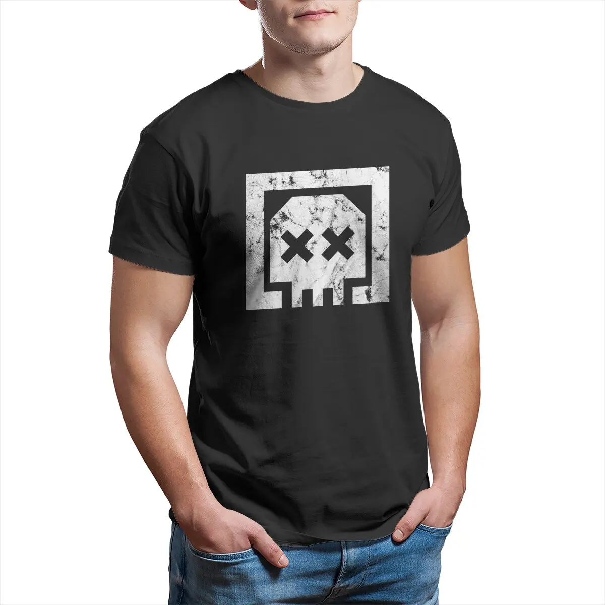 Apex Legends Death Box banner death skull revenant game T Shirt for men Tops Vintage Graphic