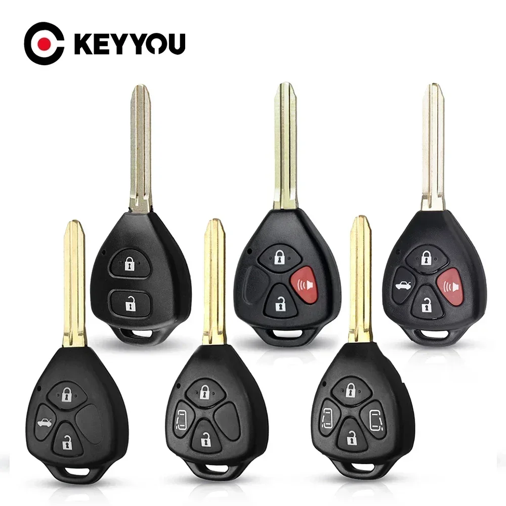 

KEYYOU 10PCS Remote Car Key Case For Toyota Camry Avalon Corolla Matrix RAV4 Venza Yaris 2/3/4 Buttons