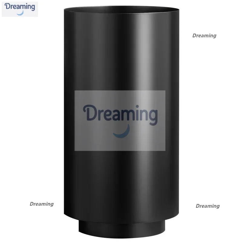 

Черная раковина-колонна из нержавеющей стали, напольная встроенная раковина, круглая раковина-колонна для ванной комнаты отеля