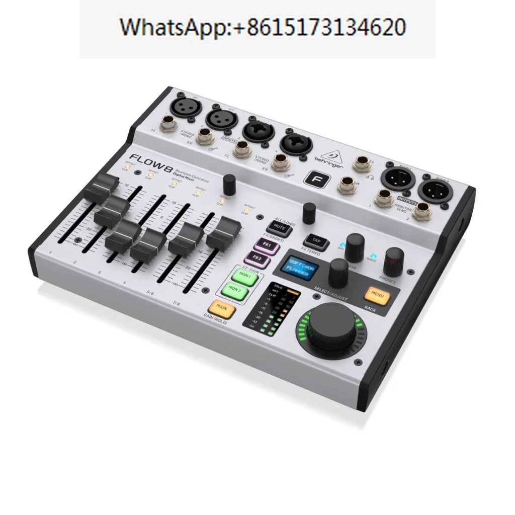 

flow 8 8-Input Digital Mixer 2 FX Processors and USB/Audio Interface for Bluetooth remote control