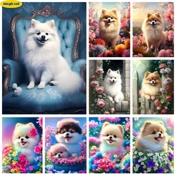 Pomeranian 5D Diamond Embroidery Cartoon Dog Decor Art Diy Diamond Painting Animal Cross Stitch Living Room Bedroom Wall Decor