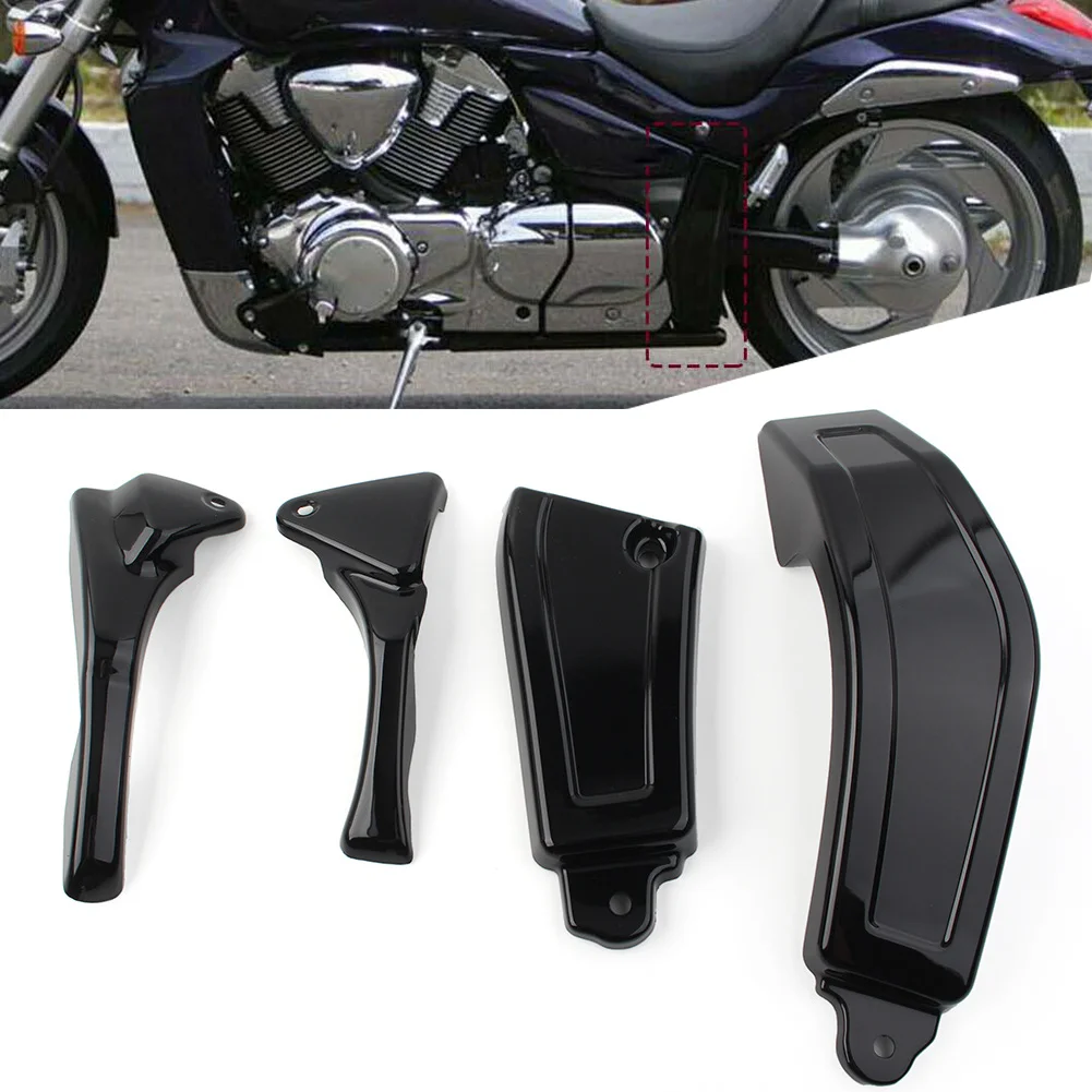 Glossy Black Motorcycle 4 Parts Frame Cover For Suzuki Boulevard M109 M109R All Years