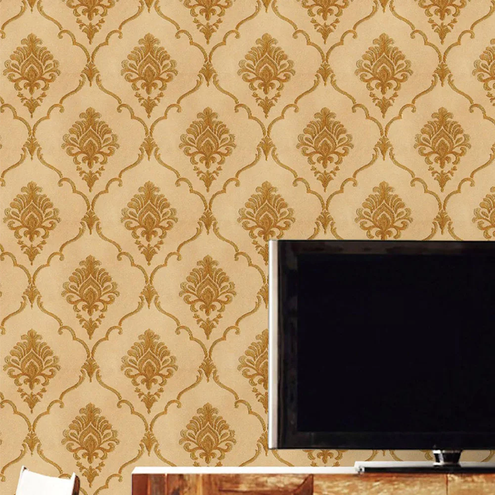 

0.53*9.5M Classical Wallpaper PVC Wall Covering Versatile Room Decor Waterproof Wallpaper Easy DIY Installation