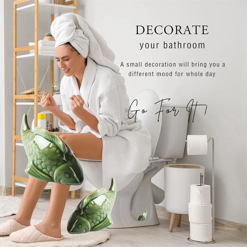 قبعات مسامير مرحاض الأسماك، أغطية مسامير مرحاض الأسماك الممتعة، قطع غيار المرحاض قطع غيار الحمام المزخرفة قطعة واحدة