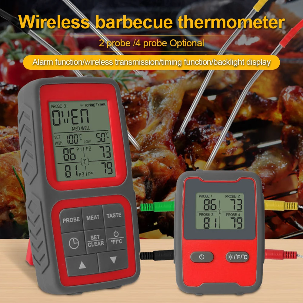 mart Meat Thermometer Digital Wireless with Dual Probes Instant Read Magnetic Food Thermometer APP Control with Timing Alarm