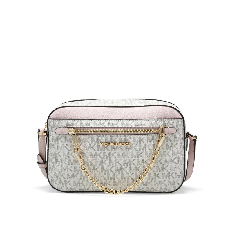 

MICHAEL KORS Jet Set Large Logo Crossbody Bag In Powder Blush 35S1GTTC9B