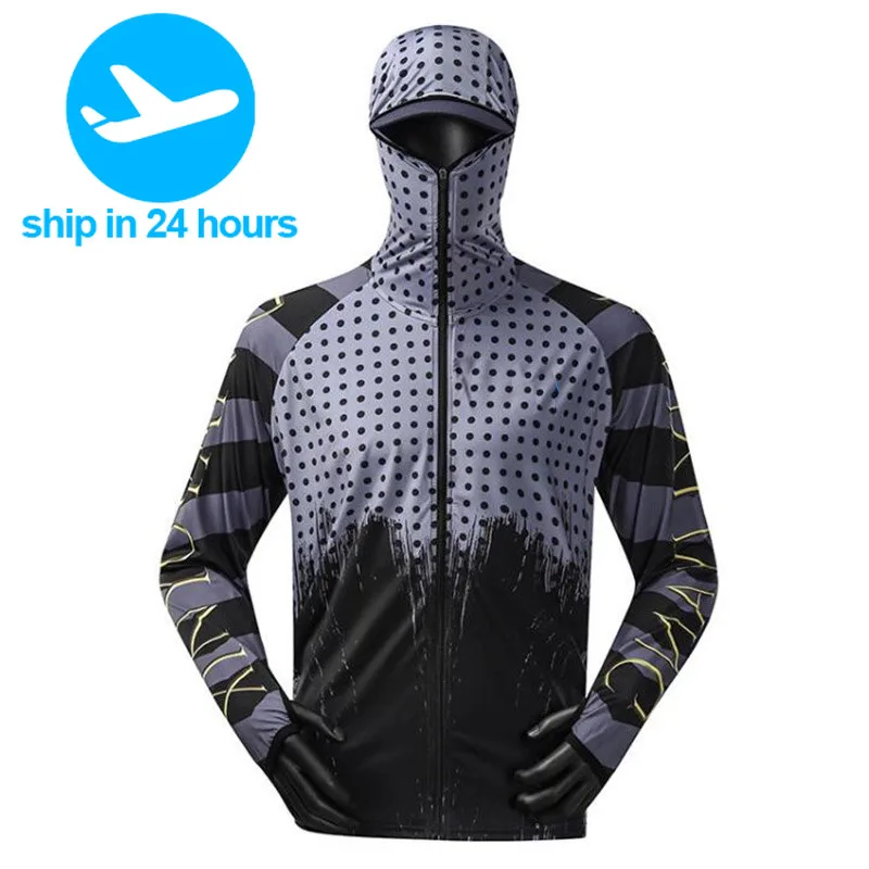 Imagem -01 - Pesca Profissional Hoodie com Máscara Protetor Solar Anti-uv Roupas de Proteção Solar Respirável Quick Dry Shirt pesca profissional hoodie com mascara protetor solar anti uv roupas de protecao solar respiravel quick dry shirt 01