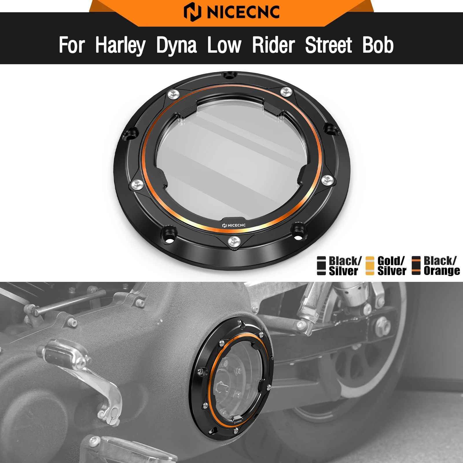

For Harley Dyna Street Bob FXDB 2006-2013 Derby Cover Clutch Cover Super Glide FXD Custom FXDC Low Rider FXDL Fat Bob FXDF