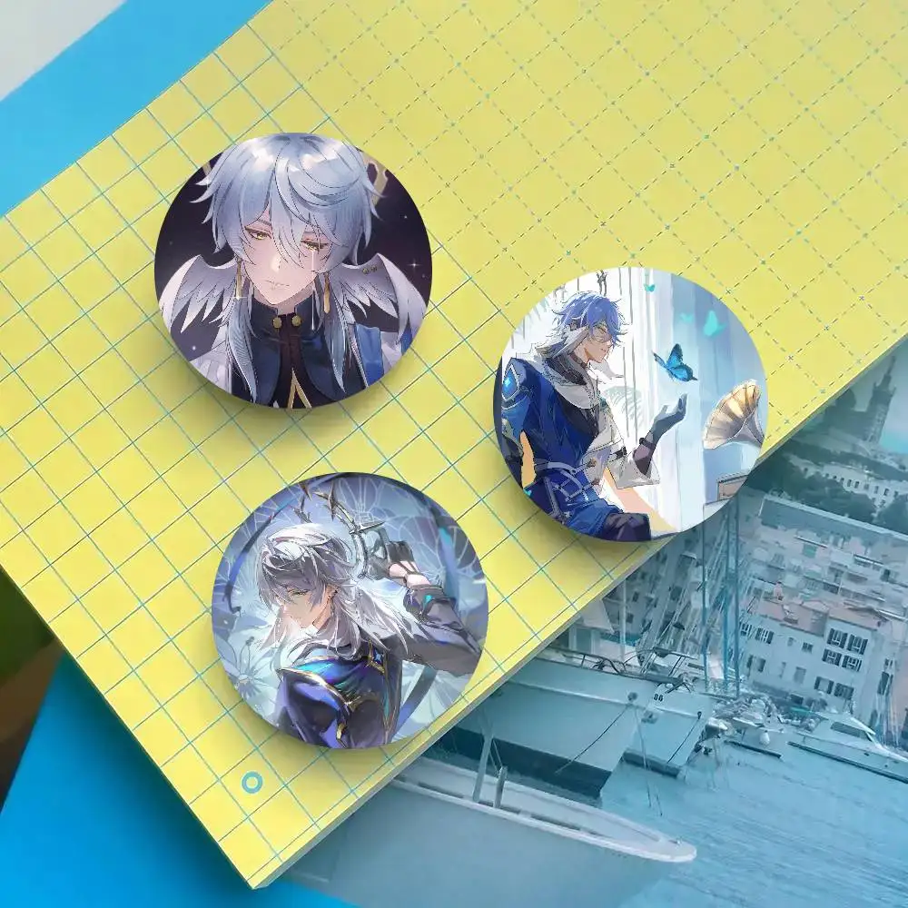 Honkai Star Rail Sunday Badge Tinplate Meme Round Brooch For Hat Bag Creative Lapel Jewelry Accessories Gifts