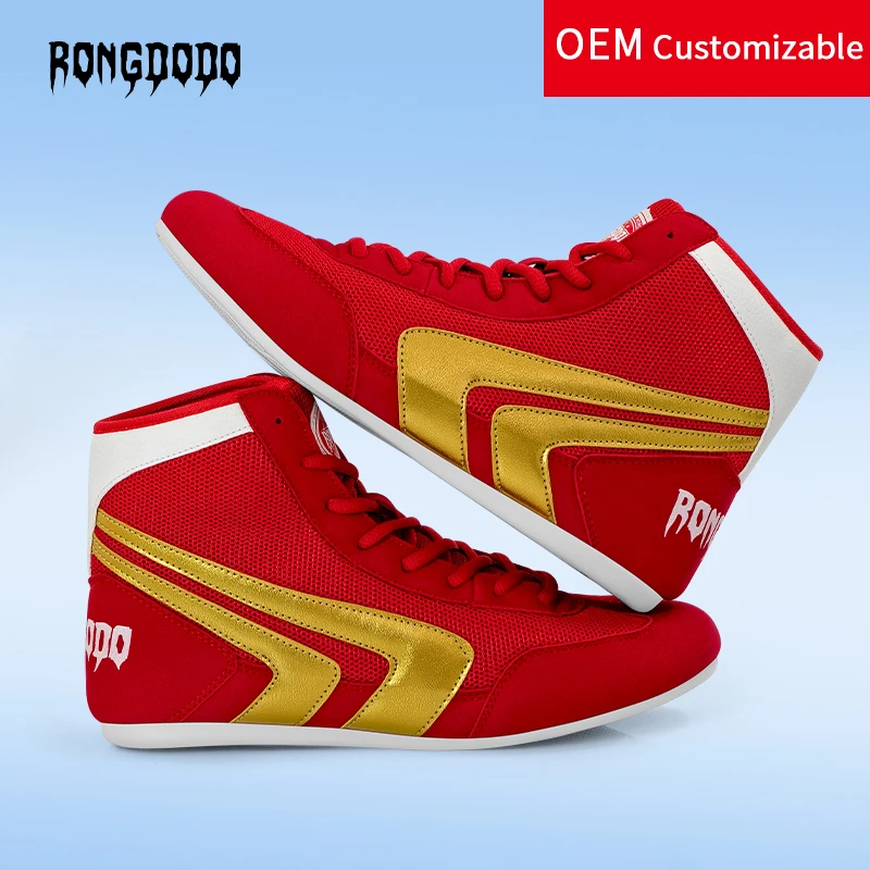 Professional Boxing Wrestling Shoes Breathable Non-slip Indoor Sports Footwear for Martial Arts Fighting & Fitness Training Men - view 3