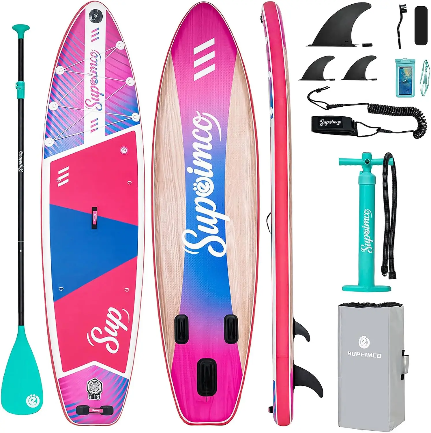 Inflatable Stand Up Paddle Board - Upgraded Glue-Free Hot Melt Technology, Long Service Life, 10'6