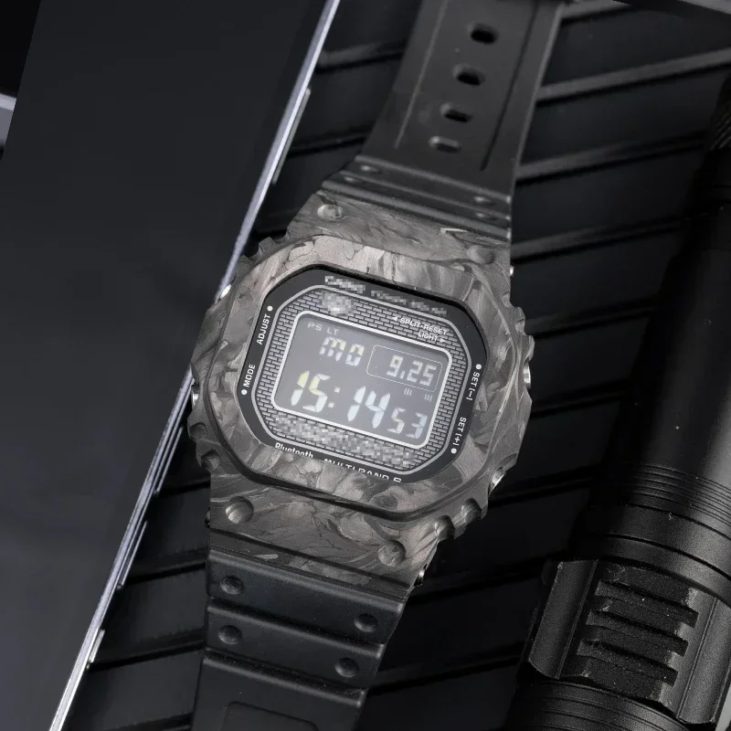 Luminous Carbon Fiber Case For Casioak GMW-B5000 DIY Retrofit Accessaries For GMW-B5000 Series Modification Bezel Cover Frame