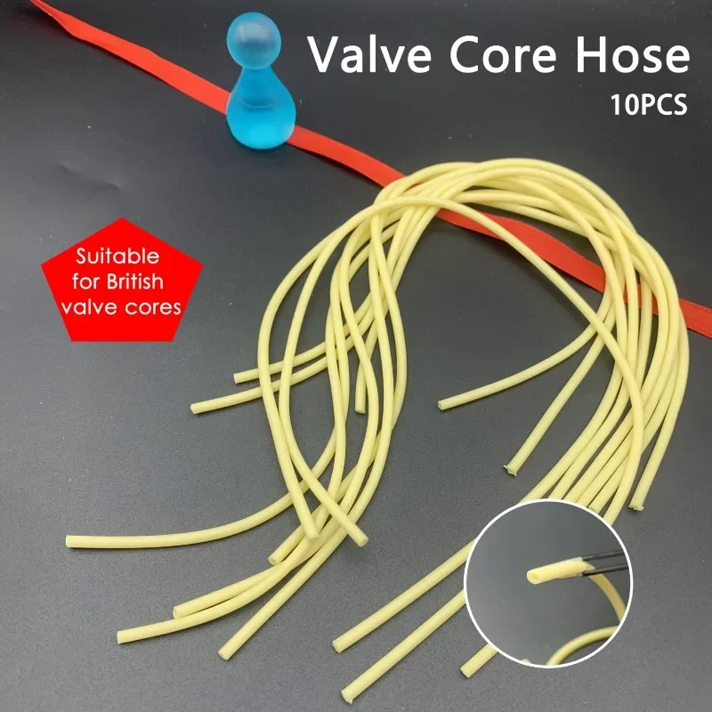 

10PCS Bicycle Tire Air Nozzle Rubber Tube Elastic Chicken Skin Tube Valve Core Hose Small Rubber Band Elastic Bicycle Accessory
