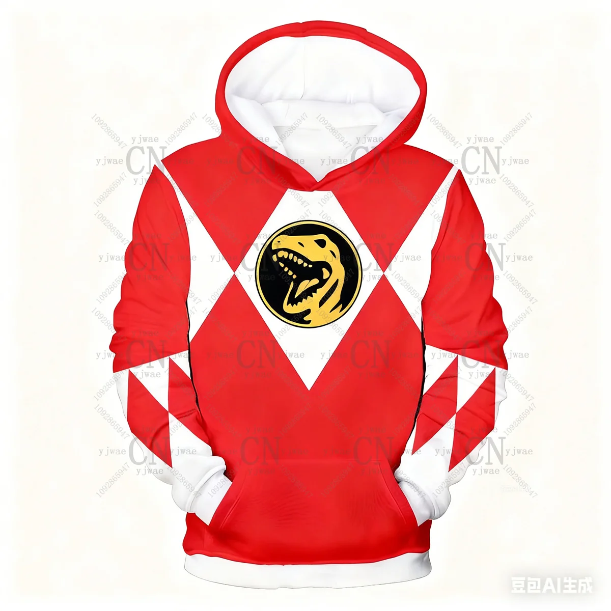 Colección Primavera 2026 Morphin Sudadera Multicolor de Power Ranger, Sudadera Fea de Navidad, Ropa de Cosplay, Sudadera con Capucha para Adultos