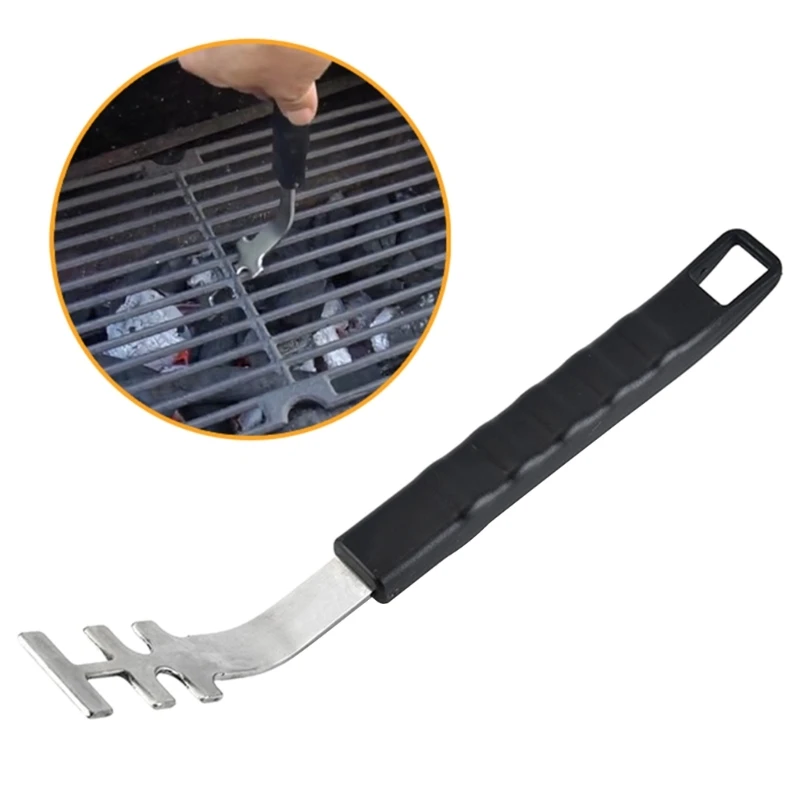 Barbecue Grill Lifter Stainless Steel Anti-Scald BBQ Grid Lifting Tool Heat-Resistant Cooking Grates Grill Grate Lifter G99D