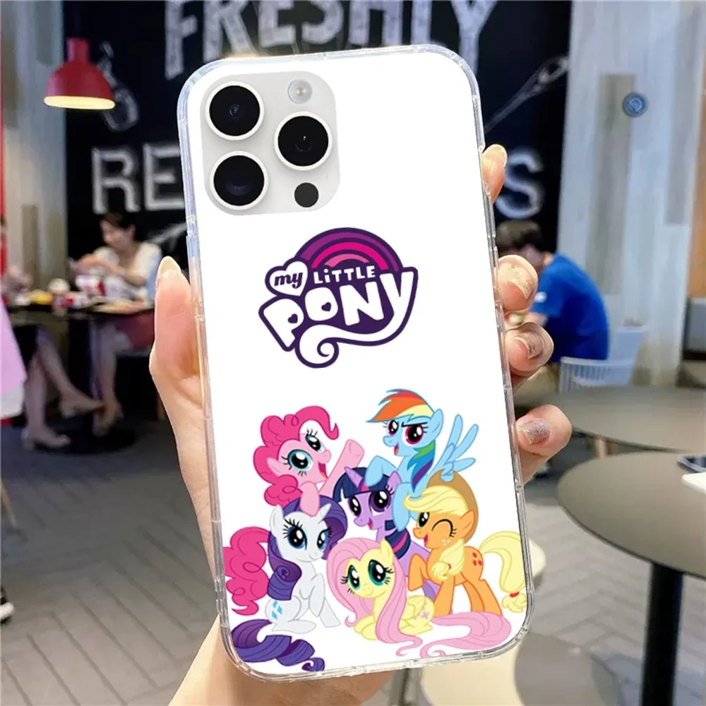 Cute My L-Little P-Pony Phone Case For iPhone 15 13 14 12 11 Pro MAX XR X SE XS iPhone13 14 Mini Transparent Phone Case