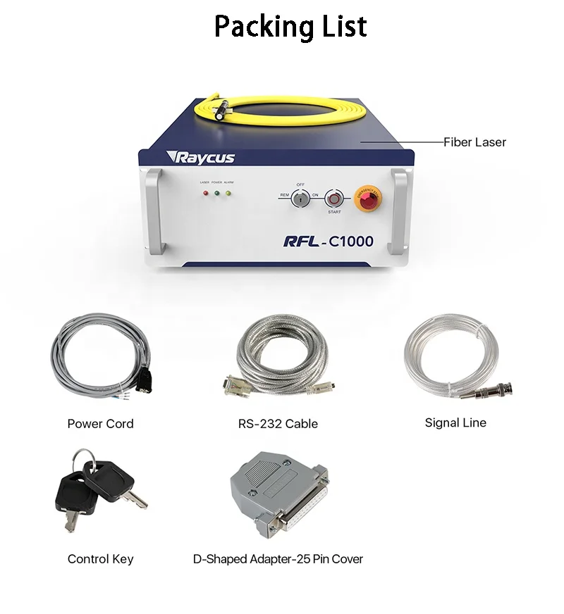 

Raycus Brand Source 4000w 6000w 8000w Ce Version Cw Fiber