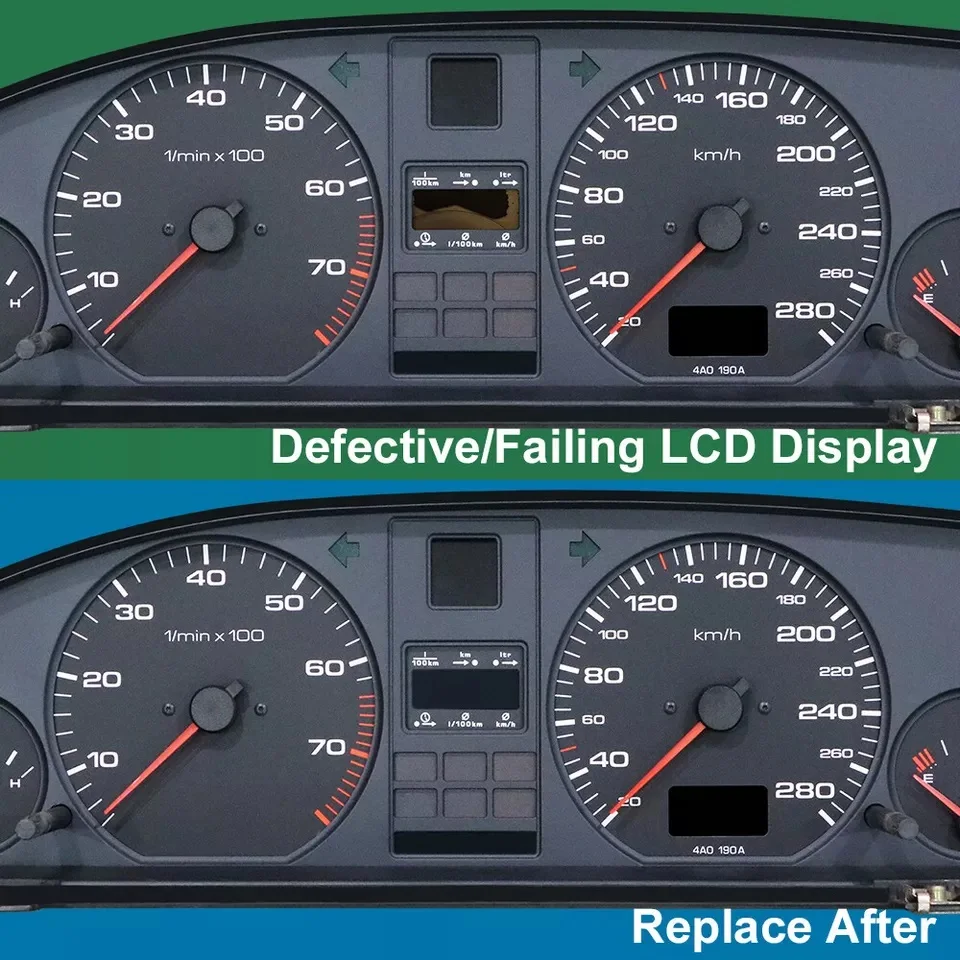 LCD-Display für Audi 80 100 200 V8 MFA Instrumentencluster Typ A Typ B – Detail 7