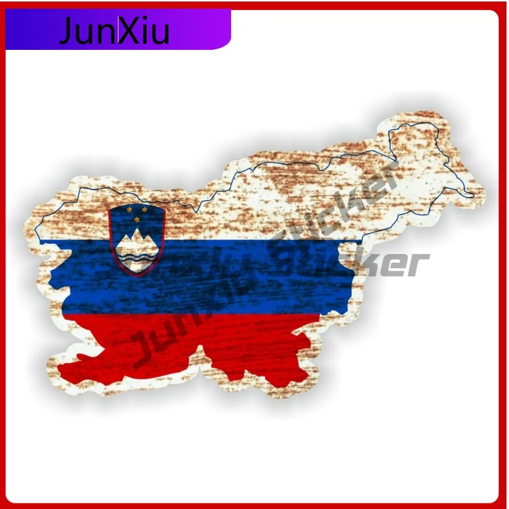 

Slovenia Map Flag New Best Gift Scratch Resistant Stylish Bumper Decal Accessory Waterproof Vinyl Car Laptop Window Auto