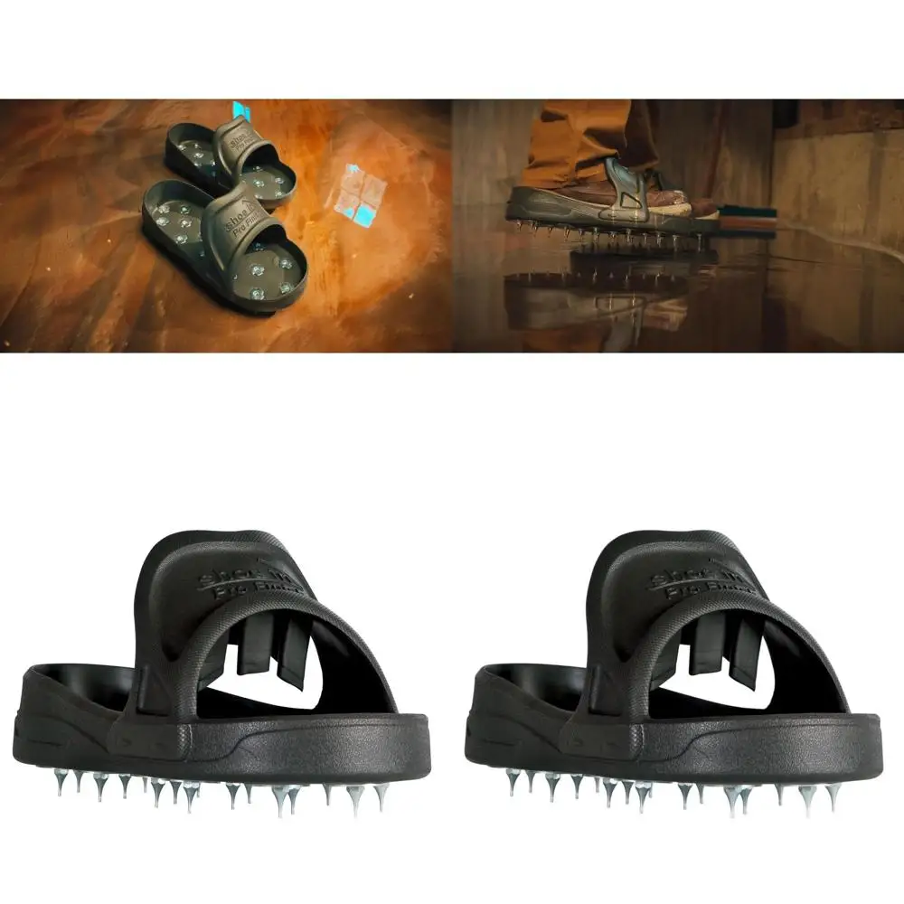 

Обувь с шипами среднего и большого размера, покрытая смолой, со сменными шипами