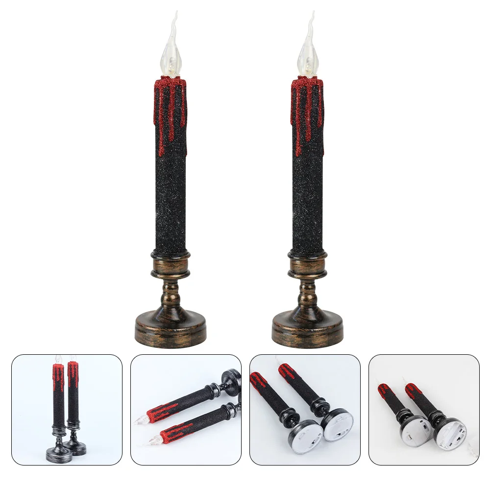 

2pcs Halloween Led Festival Supplies Decorative Night Lamp Electronic Plastic Light Party Home Bedroom Decor