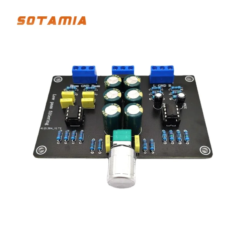 SOTAMIA AC12V низкочастотный сабвуфер, фильтр для динамика, электронный предусилитель для сабвуфера NE5532, аудио мини предусилитель