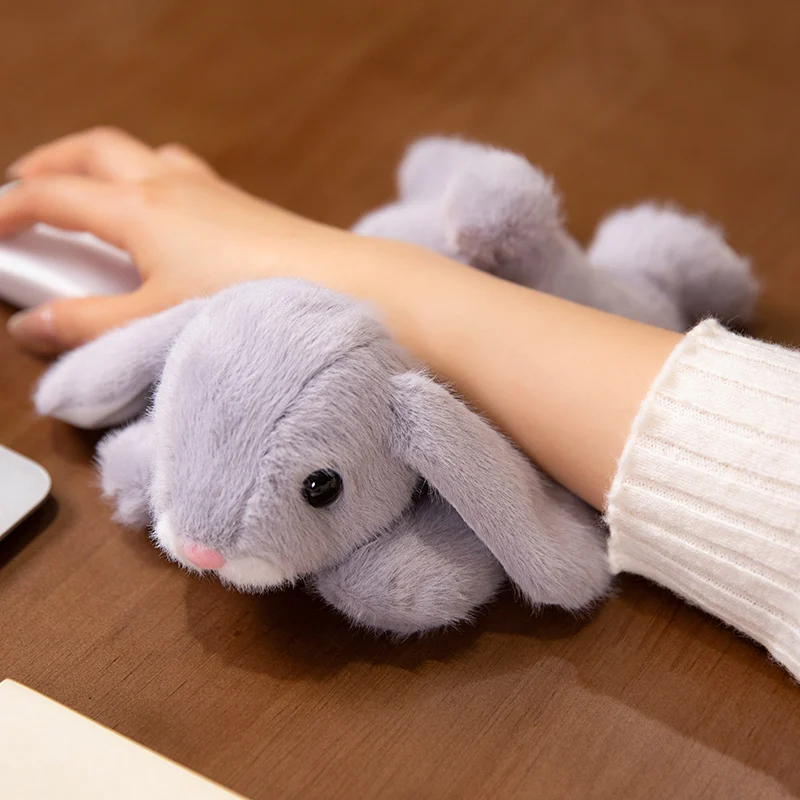 New Kawaii Anime  20/30cm Prone Posture Long Ears Animals Bunny  Soft ThrowPillow Dolls Baby Birthday Christmas Gifts Home Decor