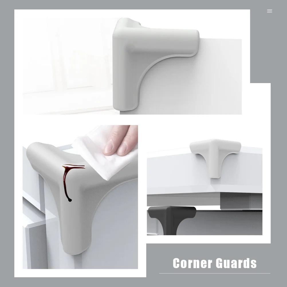 

4 Pcs Anti-collision Corner Table Guards Soft Desk Bumpers Furniture Protector Cover Protectors Dinner