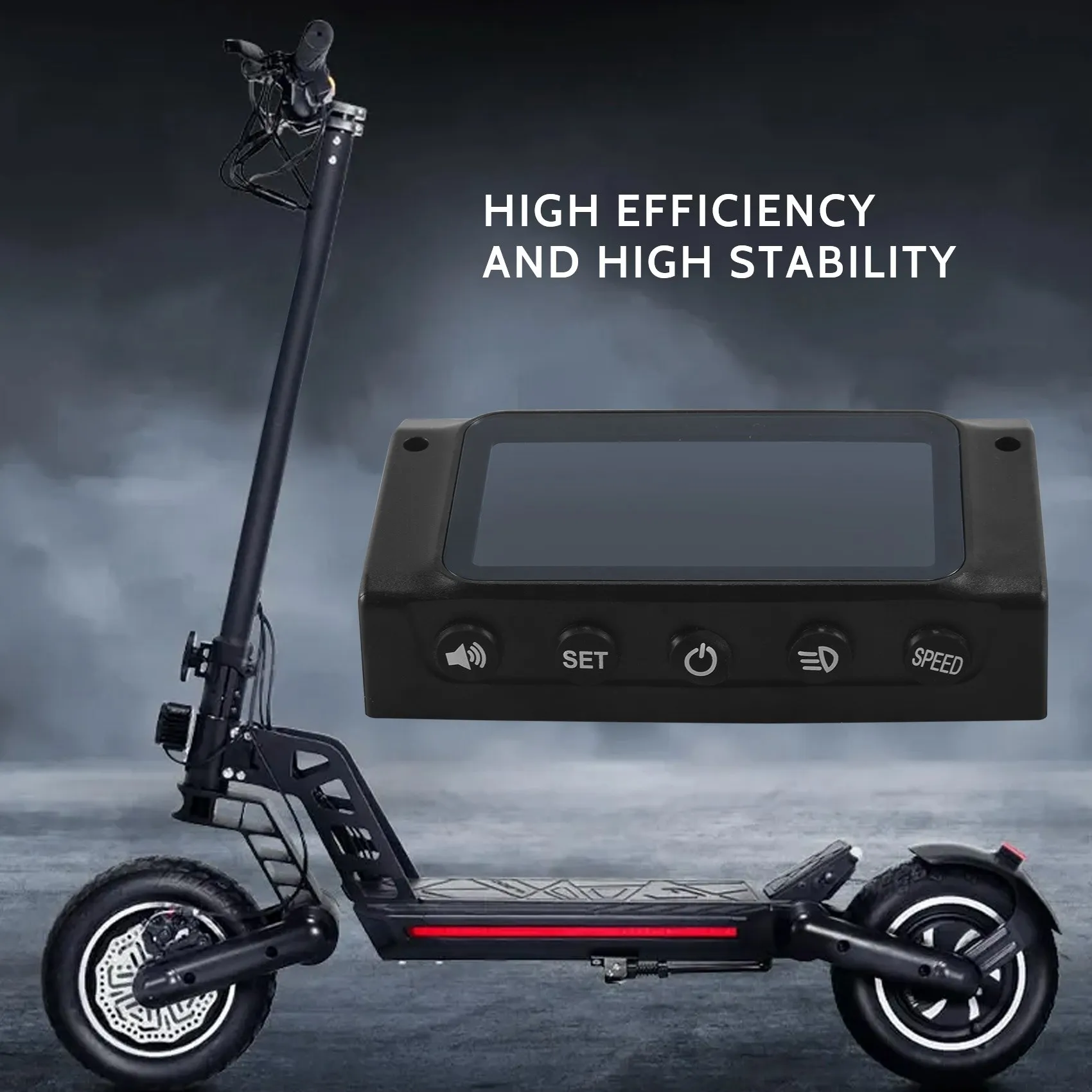 

A96E-Lcd Display Protect Shell Cover With Accelerator Brake Handle Led Light Cover For Kugoo S1 S2 S3 Electric Scooter